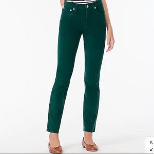 J.Crew Womens Matchstick Cords Corduroy Green Size 32